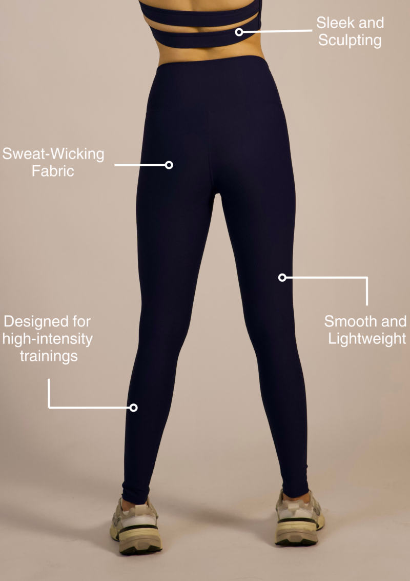 Cobalt Blue Cross Waist Leggings - Image 4