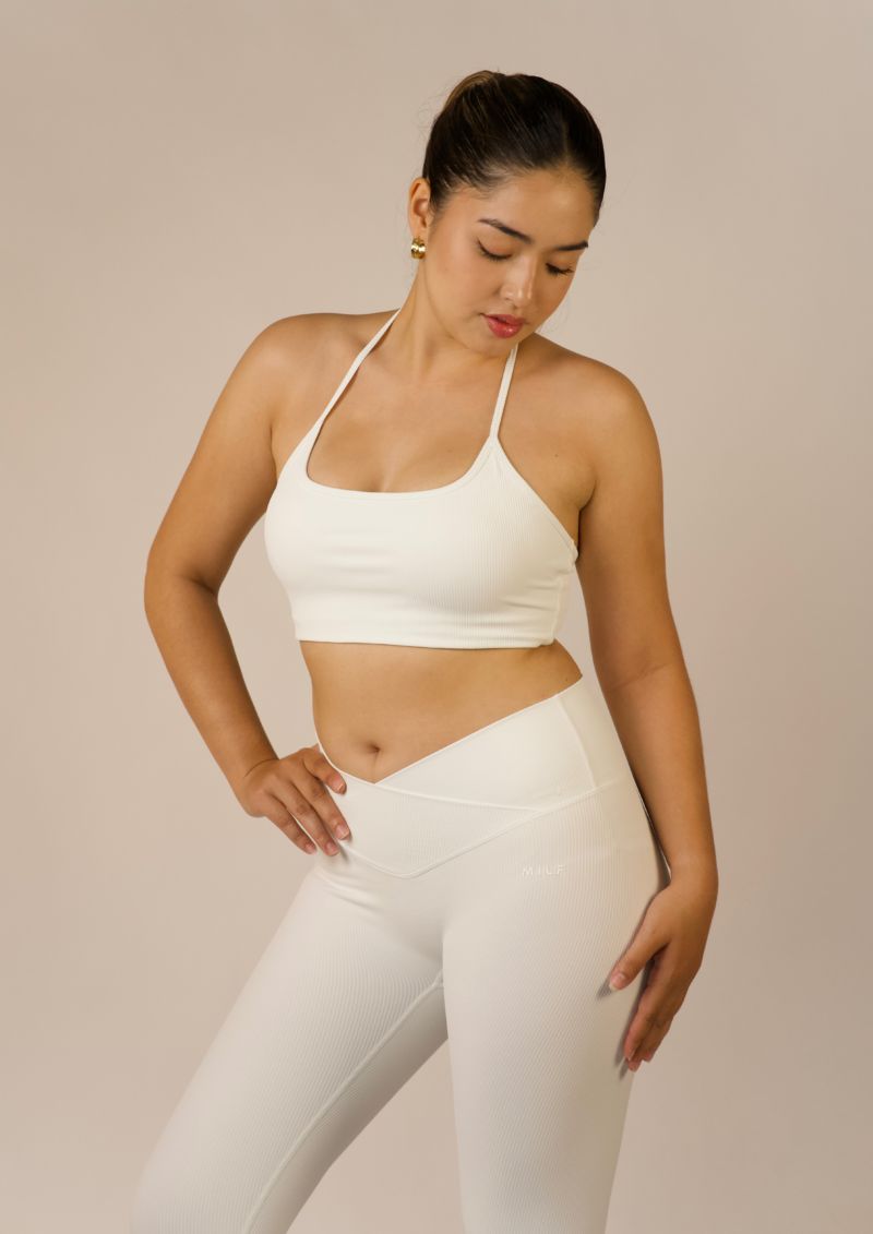 White Cross Waist Pants - Image 3