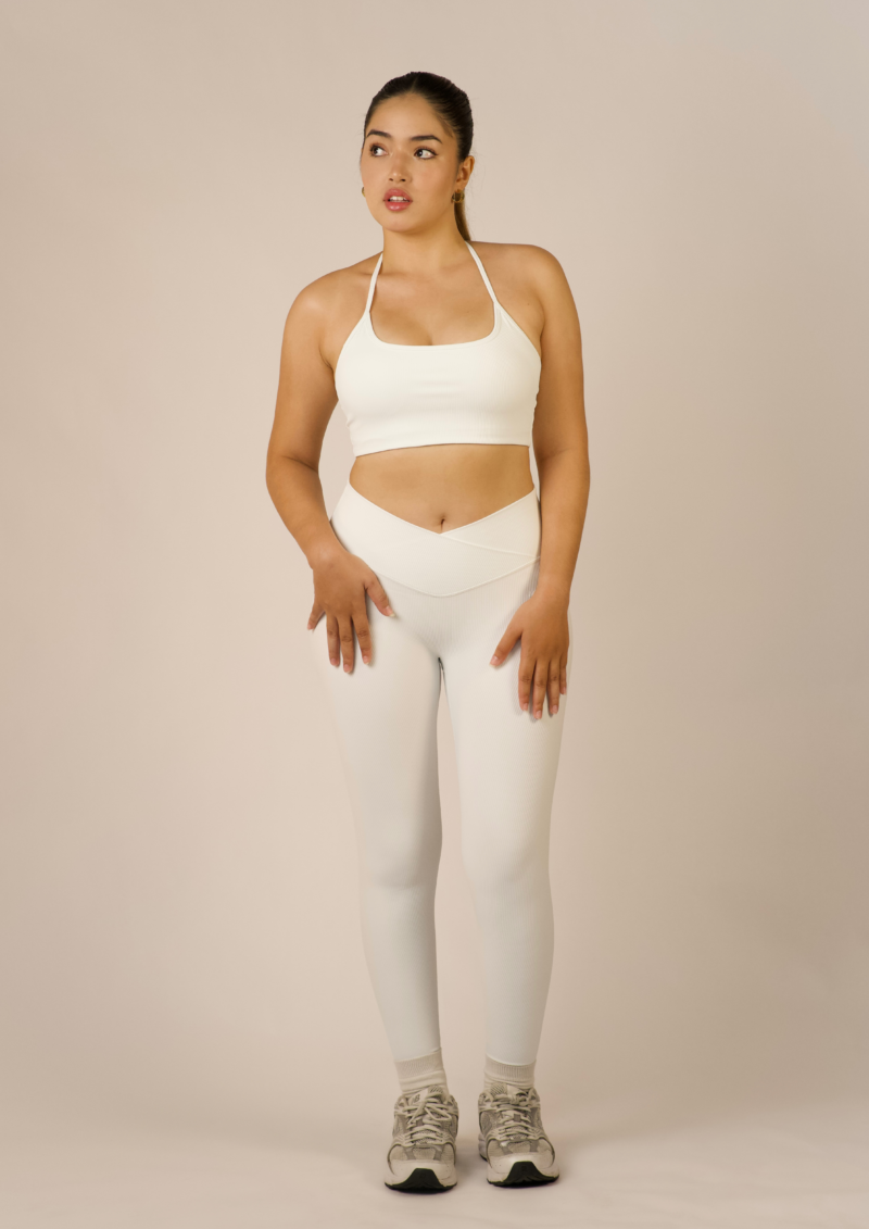 White Cross Waist Pants - Image 5